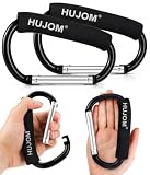 Stroller Hooks 2 Pack Heavy Duty Large Carabiner Clips for Bags & Baby Gear