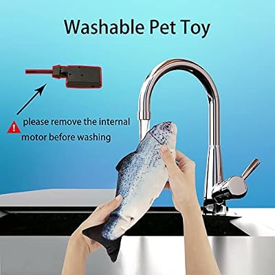 VAIZIQ Flopping Fish Electric Dog Toy - Realistic Moving Rocking Interactive Pet Toy for Small Medium Dogs, Chew Toy for Dog Exercise & Boredom Relief