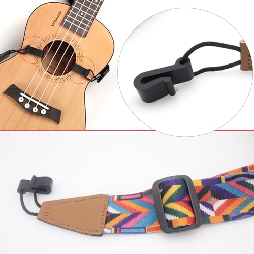 Image of Adjustable Ukulele Strap, No-Drill Ukulele Straps Adult Size, Easy to Use with Double J Hooks, Ukulele Accessories