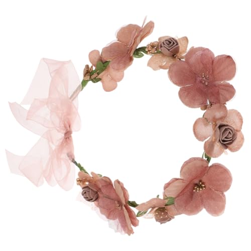 SHERCHPRY Hermosos accesorios para el cabello nupcial diademas de floral diadema de pétalos de flores Diadema de boda sombreros de flores cinta de pelo de dama de honor tela