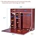 Zvyteay Wall-Mounted Desk Folding Wall Desk Floating Table Wall Mounted Laptop Desk Space Saving Wall Mounted Table with Storage Shelves for Home Office (Reddish Brown)