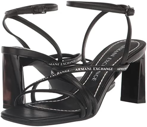 A | X ARMANI EXCHANGE Women's Dalia High Heel Sandals Heeled, Black, 10.5 | Image 6