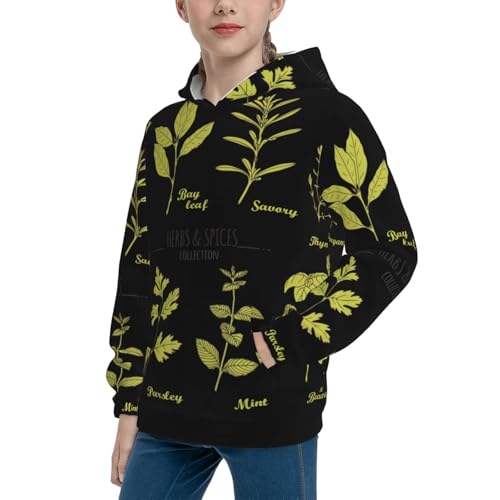 Herbs and Spices Kid Hoodies Boys Sweatshirts Girls Pullover with Pocket2