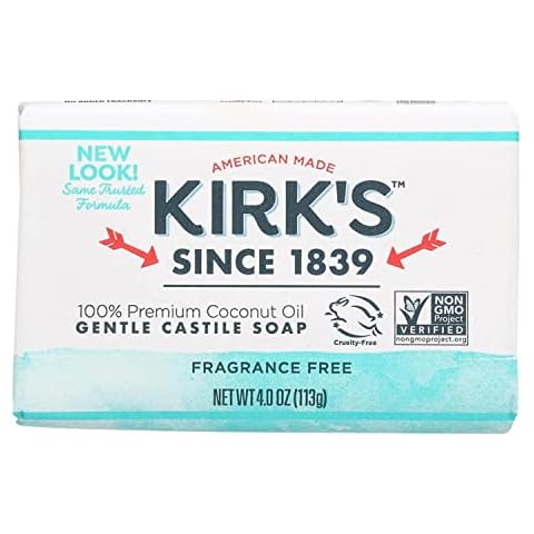Kirk's Original Coco Castile Soap Fragrance Free 4 oz (Multi-Pack) Cover