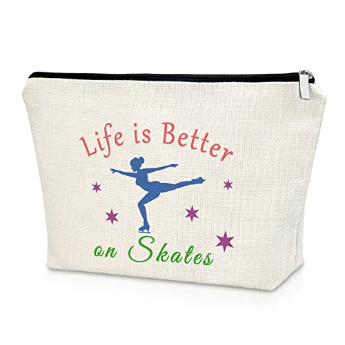 Ice Skater Makeup Bag Figure Skating Team Gift for Women Graduation Birthday...