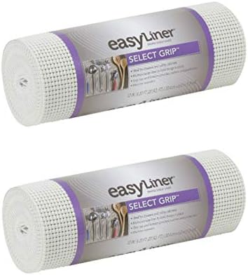 Duck 1344559 Select Grip Easy Non-Adhesive Shelf Liner 12-Inch x 20-Foot, White, 2 Rolls