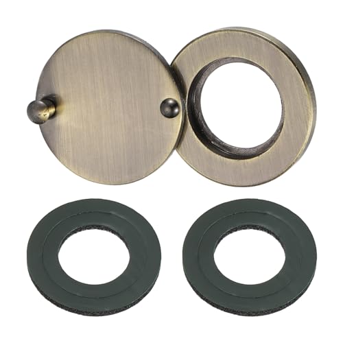 PATIKIL Türspion Abdeckung Guckloch 16mm Innendurchmesser Türlochabdeckung mit Selbstklebendem Ohne Bohren Gucklochabdeckung Sichtschutzblech für Türspion, Bronze