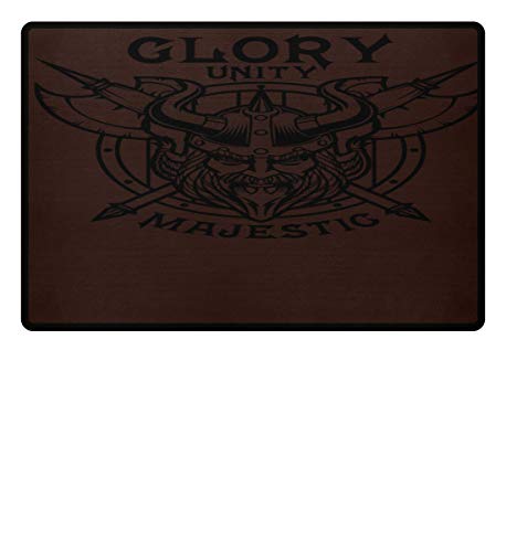 Paillasson Viking Thor Odin Germanen Rocker Biker marron 60x40 cm Majestic