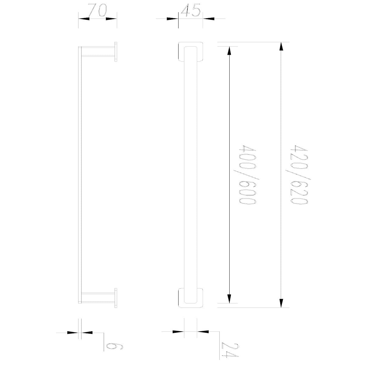 Omnire tovel Hanger 42 cm Nelson - Graphite - NL80214GR - Image 2