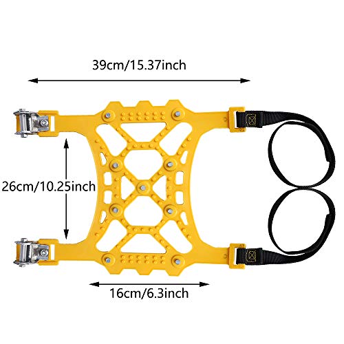 SUPTEMPO Car Snow Chains, 6Pcs Emergency Anti Slip Tire Traction Chains Upgraded TPU Snow Chain for Light Truck/SUV/ATV Winter Universal Tire Security Chains (Tire Width 165-285mm/6.5-11.2'')