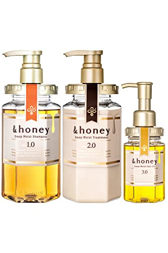 &honey Deep Moisture 3-Piece Set (Shampoo/Treatment/Hair Oil) | Shampoo and Conditioner Set