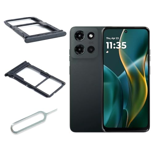 Ygpmoiki for Motorola Moto G 5G 2025 XT2513-1 XT2513-2 XT2513V Micro SD Card Slot Single Sim Card Tray Holder Replacement Black，with Pin