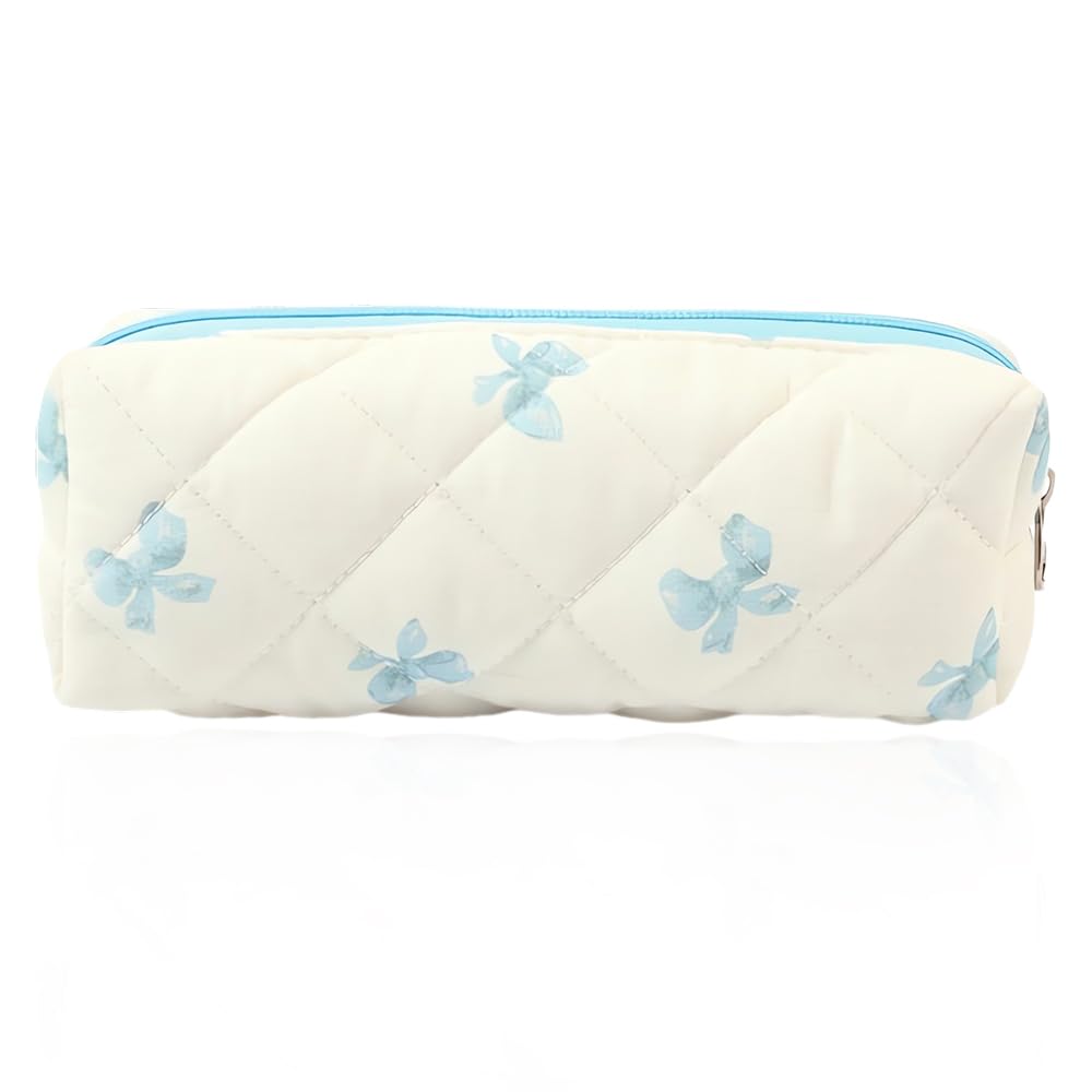 SSyang Pencil Case, Coffre a Crayon, Pencil Pouch, Bow Marker Case, Single Layer Large Capacity, Cotton Material, Smooth Zipper, for Schools and Offices