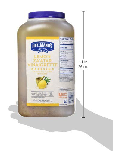 Miniatura 6 de Hellmann's Lemon Za'atar - Jarra de vinagreta para ensalada sin gluten, sin sabores artificiales, colores, MSG añadido o jarabe de maíz de alta