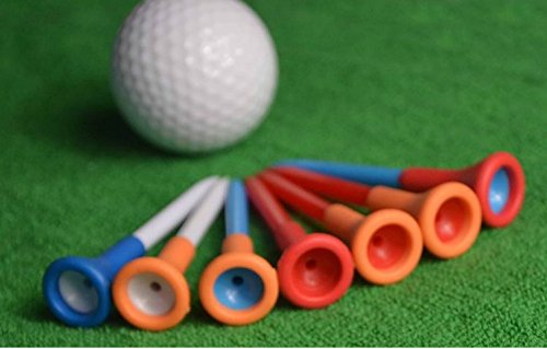 suzakoo 8PCS One Set Golf Nail Tees Soft Rubber Sleeve Ball Nail Plastic Random Color Selling