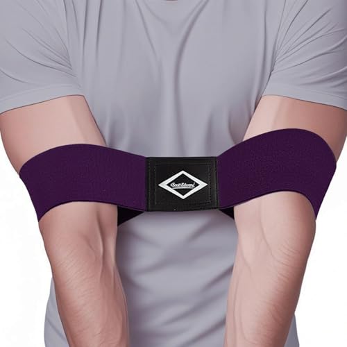 Image of Scott Edward Pro Golf Swing Training Aid, Swing Correcting Arm Band Correct Training Swing Gesture Alignment Practice Tool for Golf Beginners,Man,Boy,Male (Purple)