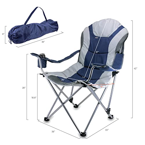 Image of Picnic TIME NFL Unisex-Adult NFL Reclining Camp Chair, Beach Chair for Adults, Sports Chair with Carry Bag