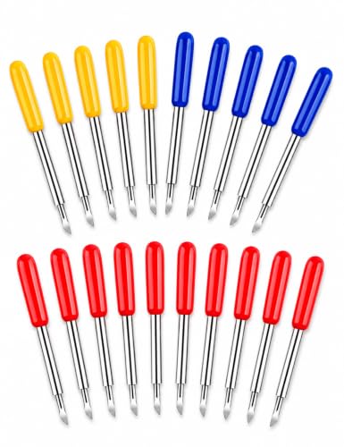 20 PCS Replacement Blades Compatible with Cricut Explore Air 2/3 Maker 3/4 Expression - Cutting Machine Blades Set Including 30 45 60 Degree Fine Point and Deep Cut Blades