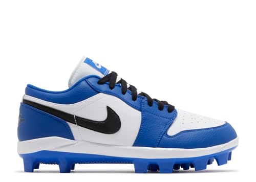 NIKE Jordan 1 Retro MCS Low Men's Baseball Cleats (CJ8524-411, Game Royal/White/Black) Size 12