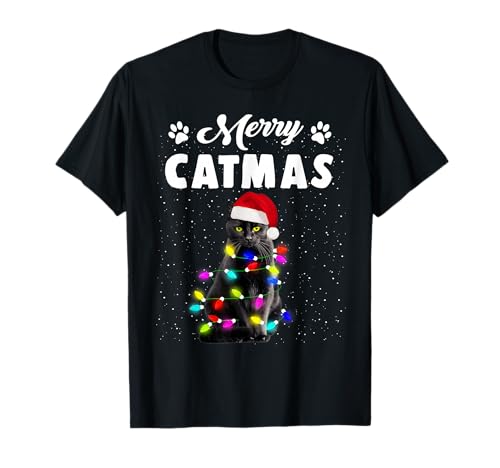 Merry Catmas Funny Cat Christmas Xmas Kittens Lovers T-Shirt