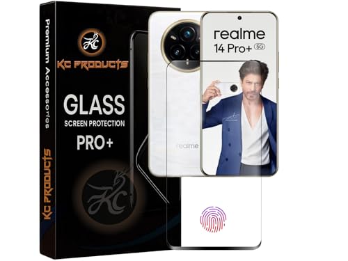 Image of UV Tempered Glass Screen Protector Compatible For Realme 14 Pro+ 5g /Realme 14 Pro Plus with Easy Self Installation Kit
