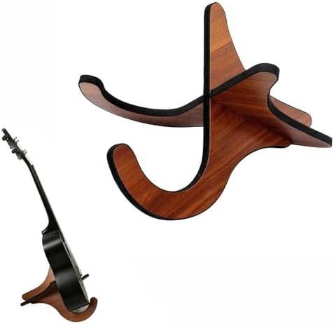 K&M & Tiger Ukulele-Ständer Aus Holz – Zerlegbar Für Violine, Mandoline, Banjo, Mit Filzschutz