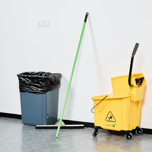 Image of Restaurantware-Handle ONLY: Clean Tek Professional 55 Inch Floor Squeegee Handle, 1 Ergonomic Holder for Squeegee - Head Sold Separately, Sturdy, Green Steel for Wiper Broom
