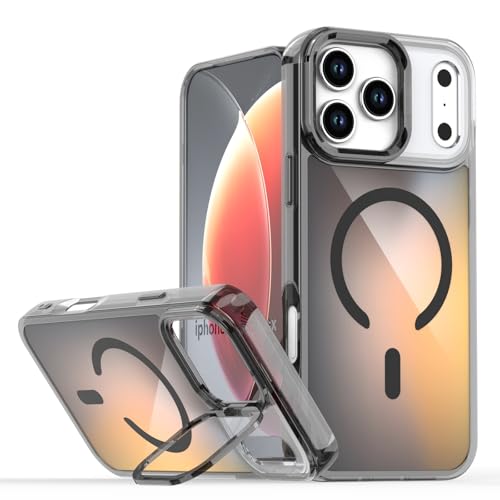 Coque iPhone 12 Pro Max rigide noire anti-chute avec anneau magnétique aimanté