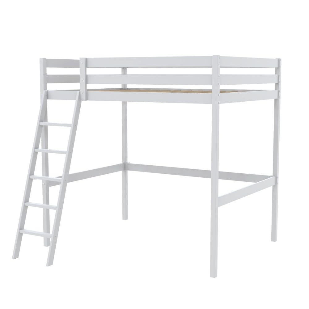 WEBER INDUSTRIES Lit Mezzanine Studio 140x190 + 1 sommier/Blanc