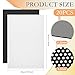 Seenelling 20 Pcs 11.81 x 7.87 Inch Eye Mesh for Therian Cosplay Mask PVC Plastic Mesh for Fursuit Waterproof Printable Canvas Sheets for Therian, DIY Fursuits, Furry Suit(No Eyes)(White,Black)