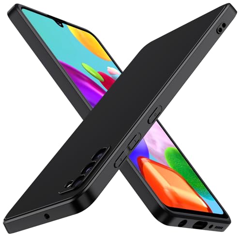 iVoler Cover in Silicone per Samsung Galaxy A41 con Protezione Della Fotocamera, Ultra Sottile Custodia in TPU Morbida Anti-Graffio Antiurto Protettiva Case, Nero