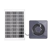 Drfeify 4-Zoll-Solar-Abluftventilator aus Kunststoff mit Regenfester Struktur, 6 W Leistung für Effiziente Luftzirkulation in Hühnerställen und Kleinen Ställen