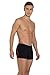 Speedo Men's Endurance+ Polyester Solid Square Leg Swimsuit for Men (Black/Lava Red, 34) by Yogi Sports
