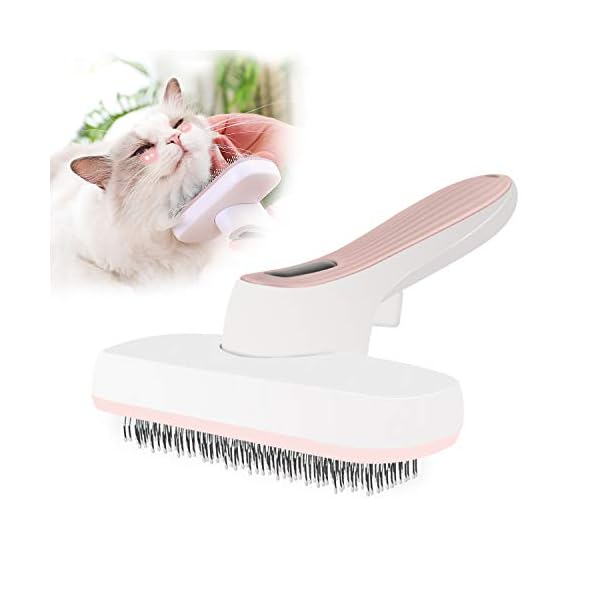 EASTLION Pet Grooming Brush Slicker Dog Cat Comb-Remove Loose Dead Undercoat Hair,Easy Clean Self Cleaning for Medium Long Hair,Rounded Pins(Pink) EASTLION Pet Grooming Brush Slicker Dog Cat Comb-Remove Loose Dead Undercoat Hair,Easy Clean Self Cleaning for Medium Long Hair,Rounded Pins(Pink)