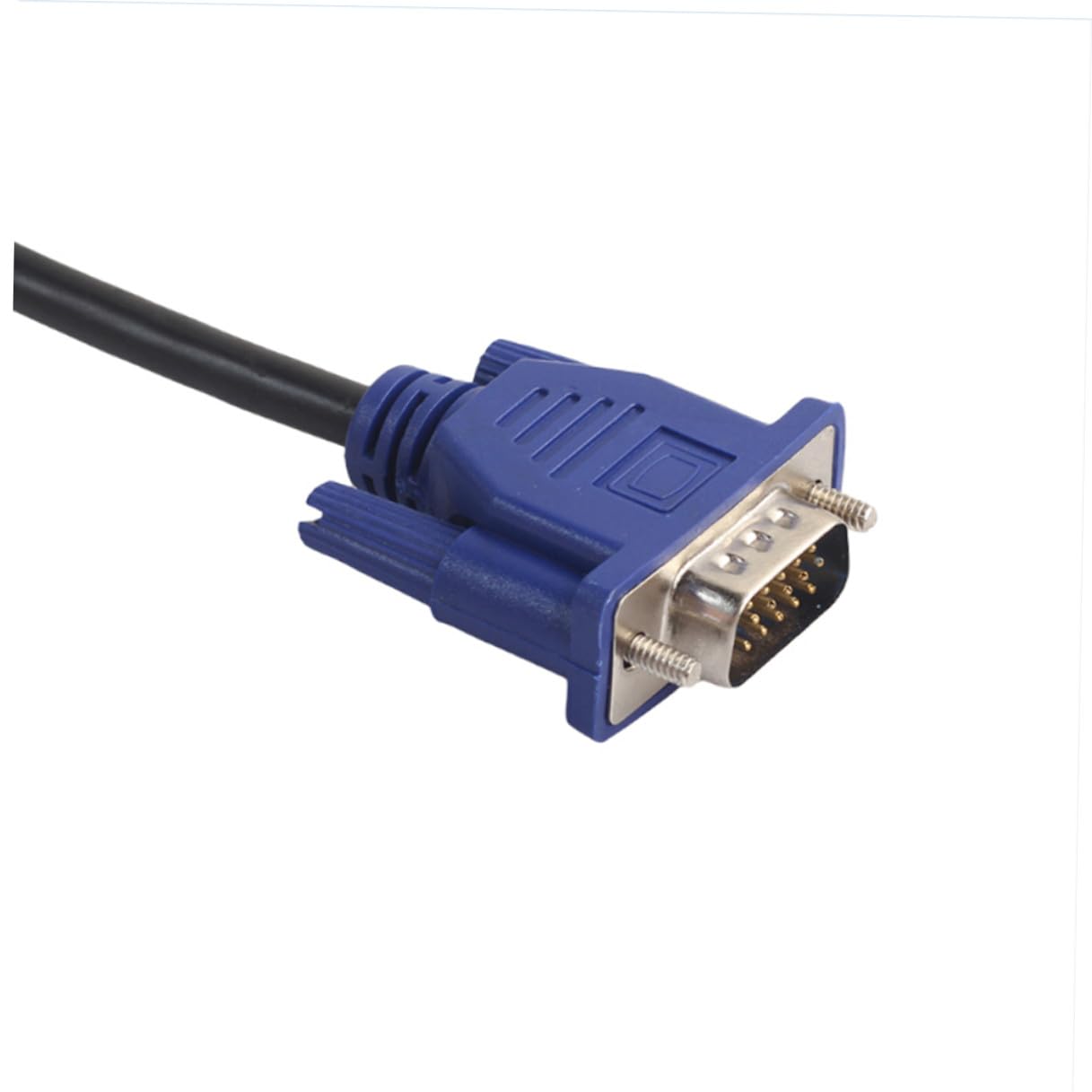 BESPORTBLE 5 Meters Vga Cable Male to Male Video Cord with Ferrite Core for Computer PC Monitor Projector Display Black Cable with Blue Connector Suitable for Office and Home Use