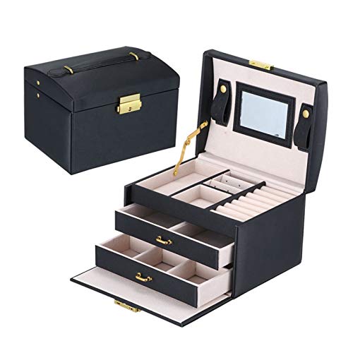 Organisateur de bracelets et bagues grand format avec 2 tiroirs coulissants