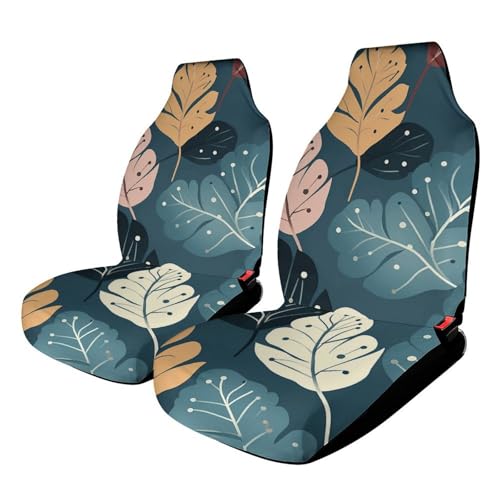 Housse de siège de voiture motif feuilles mignonnes pour protection universelle