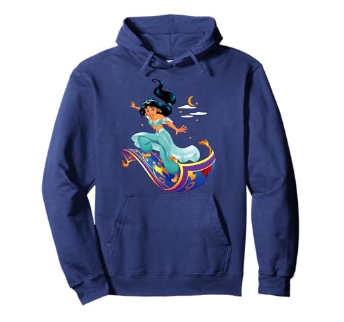 Disney Aladdin Princess Jasmine Magic Carpet Pose - Camiseta Sudadera con Capucha