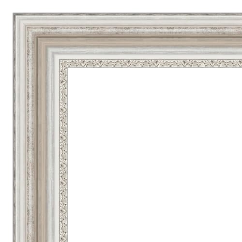 Image of Framed Vanity Mirror | Bathroom Mirrors for Wall | Parlor Silver Mirror | Wall Mounted Mirror | Small Mirror | 25.50 x 21.50
