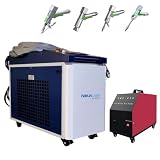 3000W Laser Welder Double Wobble 4 in 1 Laser Welding Machine/Cleaner/Cutter/Weld Seam Cleaning 7 Different Welding Shapes 10 Cleaning Shapes with Auto Wire Feeder for Metal (380V)