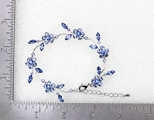 Image of Faship Gorgeous Rhinestone Crystal Floral Necklace Earrings Set