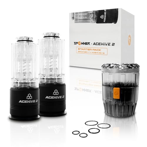 ACETECH Airsoft Grenade Reusable BB Dispersal Device 40mm Rapid Reload Second Generation Set (ACEHIVE 2, 2+1 Pack)