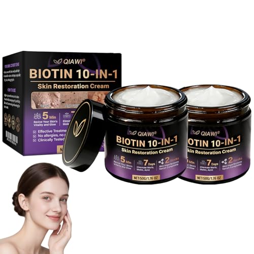 Water Ice Levin 2PCS Bee Venom Biotin 10-in-1 Skin Restoration Cream, 2026 Biotin Skin Treatment Cream, Lifting & Firming Face Cream for Wrinkle Smile Line Remover & Effectively smoothes skin and deeply Moisturizer