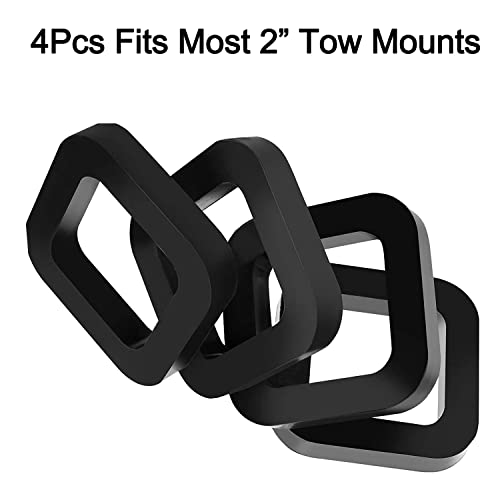 Nebywold 4Pcs Hitch Receiver Silencer Pad,2 Inch For Adjustable Ball Mounts To Reduce Rattle & Eliminate Noise, Provide Cushion Between Receivers And Tow Hitches,Durable Rubber Material #TOP1
