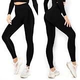 flintronic Legginsy damskie z wysoką talią, legginsy damskie do siłowni, nieprzezroczyste legginsy z kontrolą brzucha, elastyczne spodnie wysmuklające talię, legginsy flintronic scrunch butt dla
