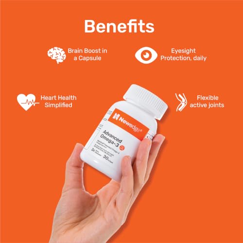 Image of Newedge Advanced Omega-3 | MaxSimil Monoglyceride Fish Oil | 3X Higher Absorption than Regular Fish Oil | EPA DHA Supplement | Norway Purified | No Fishy Burps | 30 Capsules