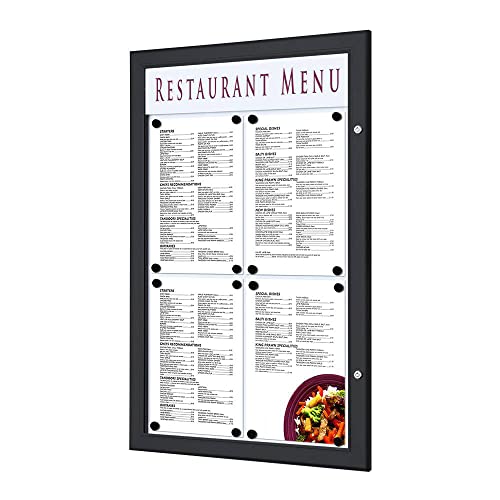 Tableau d'Affichage Extérieur avec Profil Noir 4xA4