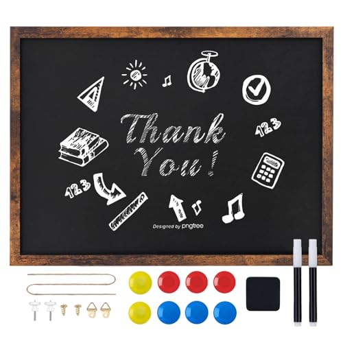 JEFURE Magnetic Chalkboard, 20x30 Inches Blackboard for Wall, Black Dry