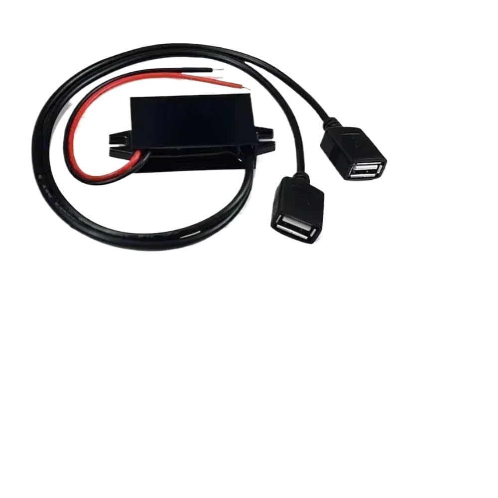 Type C USB 48V 36V 24V12V to 5V DC DC Step Down Power Converter 12 Volt Buck 5 Volt Car Phone Charger Adapter(2 USB with Screw,11-60V_5V 3A)