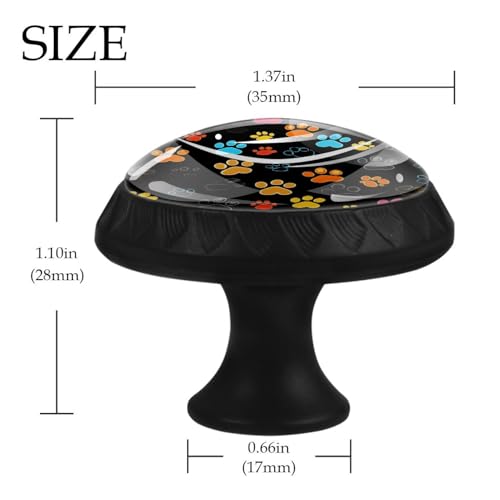 Boutons de tiroir durables en cristal de forme patte de chat pour un rangement robuste